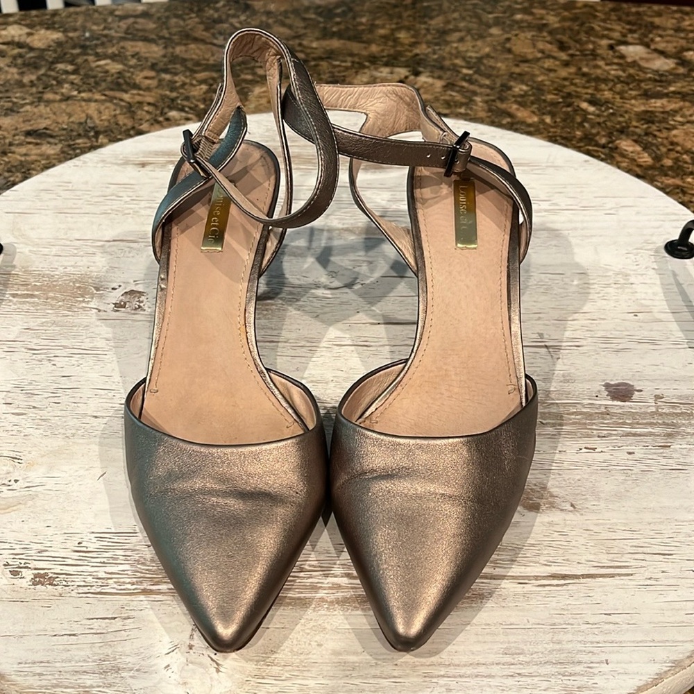 Louise et Cie - Ankle Strap Heels in Silver - Size 10